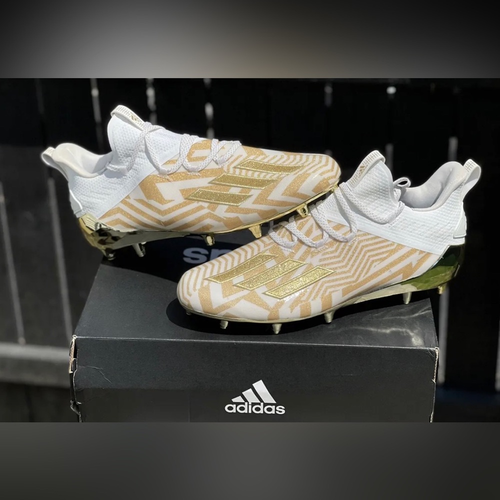 Adidas Adizero X Anniversary Football Cleats White Gold EF7919 Men's Size 13